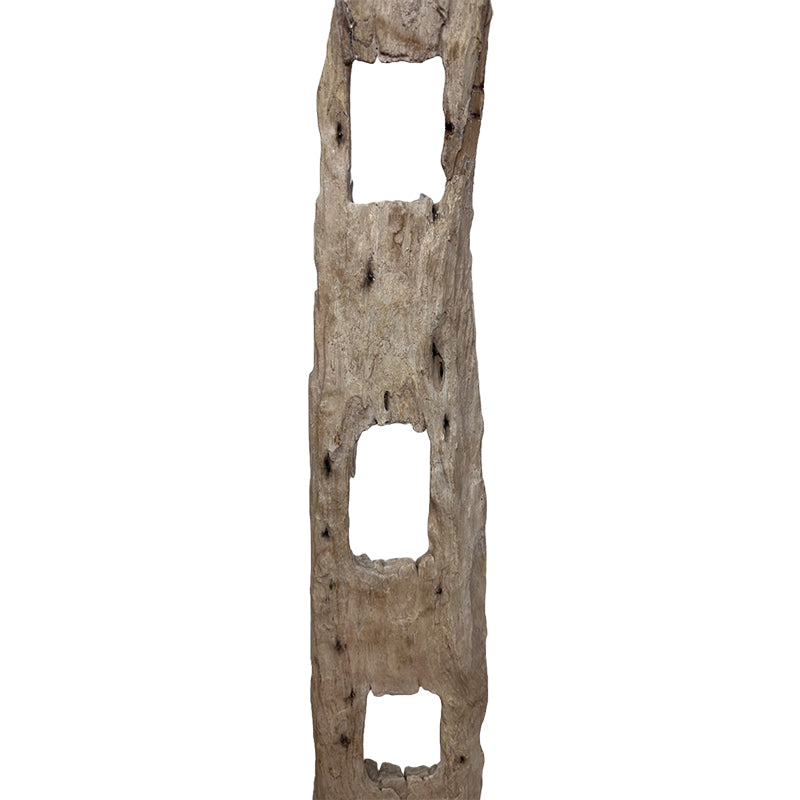 Recycled cow shed floor lamp