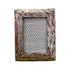 Brown seashell mop photo frame