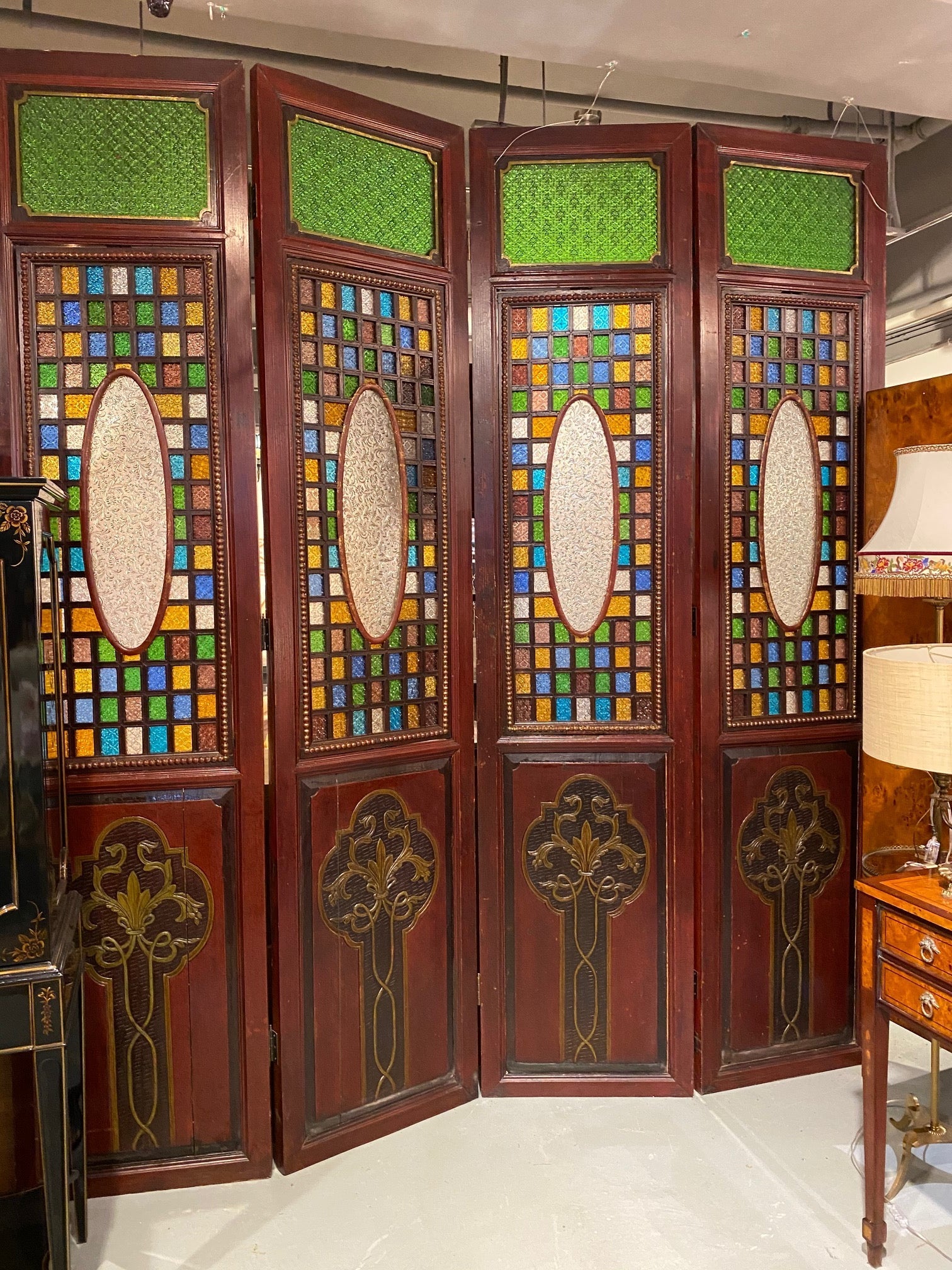 Manchuria Glass Art Screen