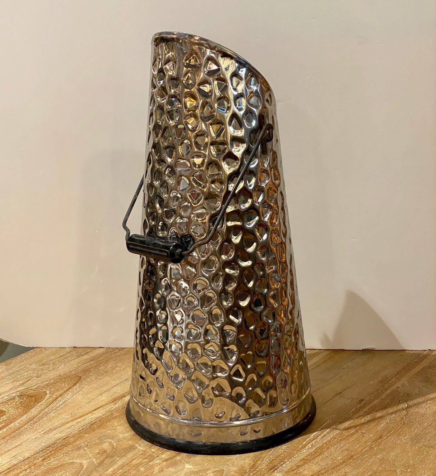 Charbon Hammered Metal Bucket, France