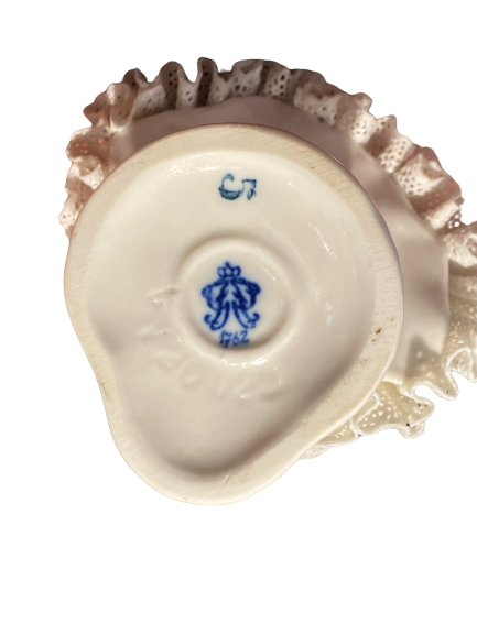 Ballerina Dancer Porcelain Dresden Lace Figurine