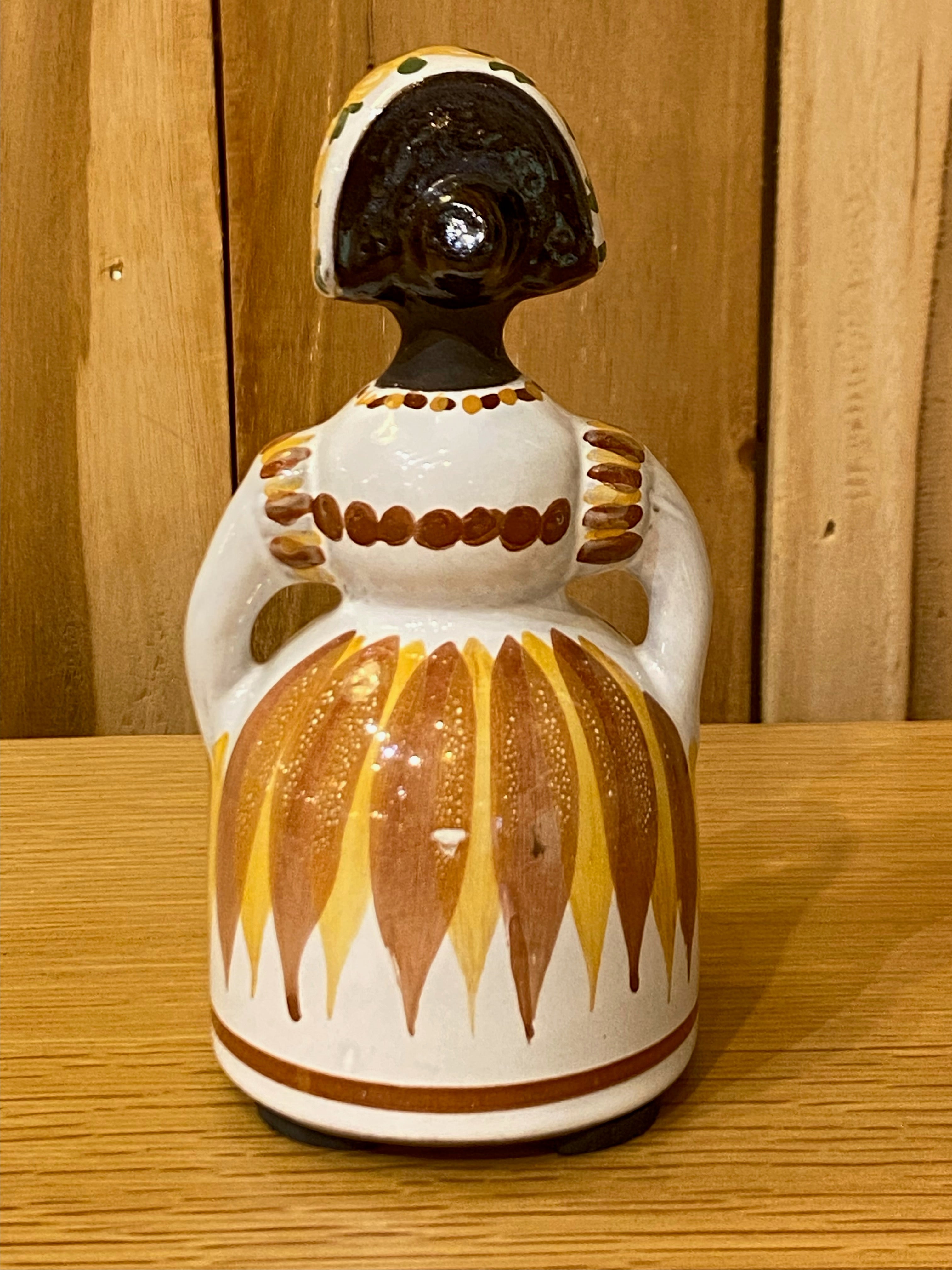 Swedish Ceramic Woman Candle Holder