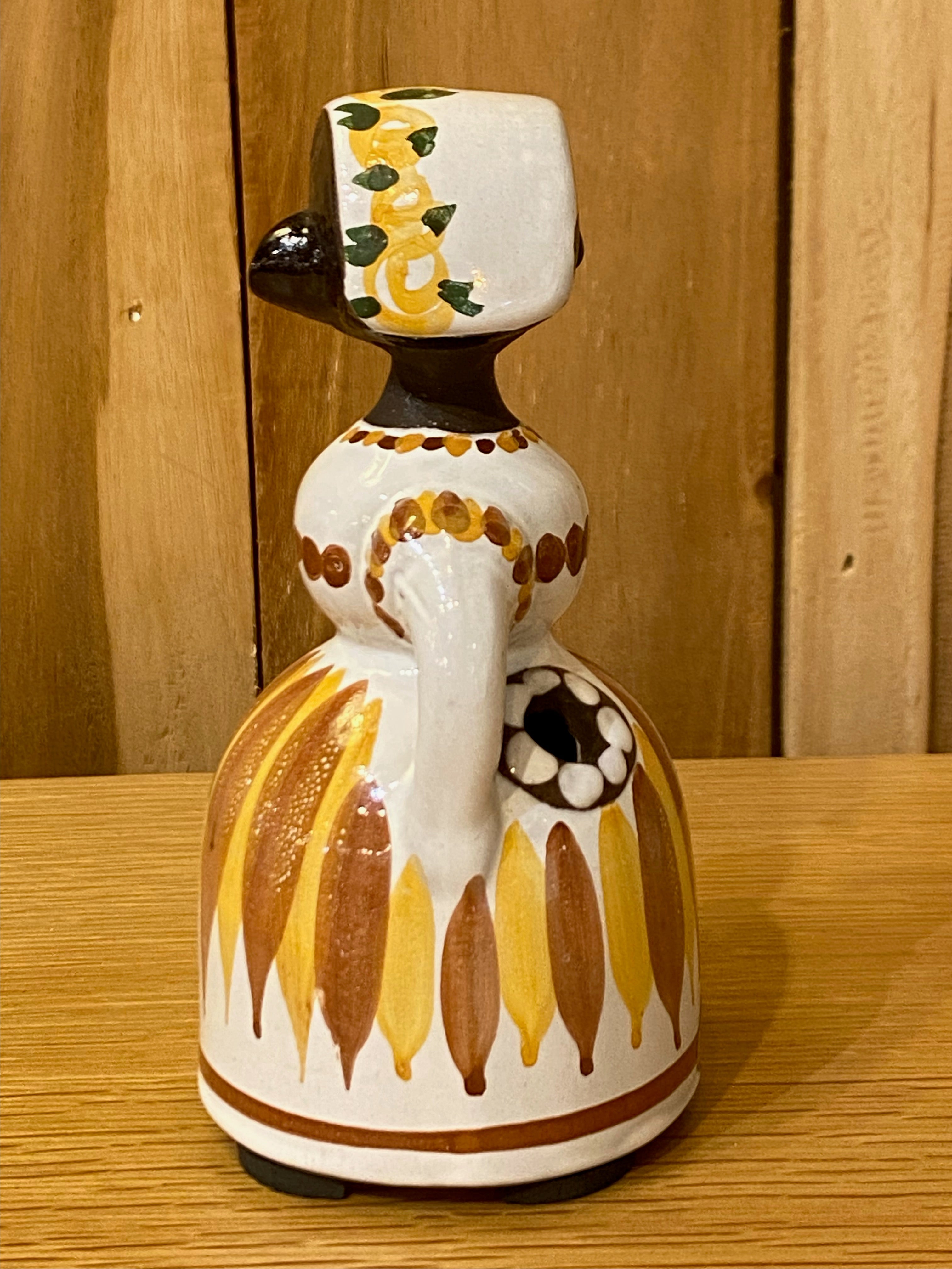 Swedish Ceramic Woman Candle Holder