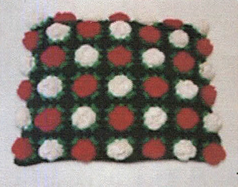 Vintage Crochet Roses Pillow