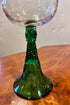 Garden wine glass with green trumpet base 120ml