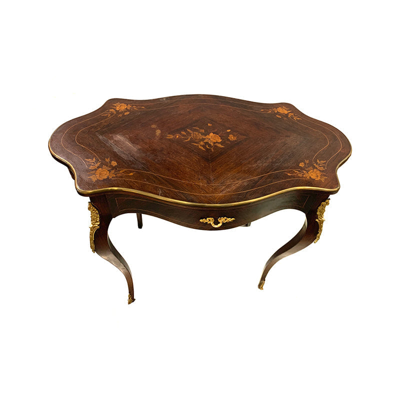 Napoleon III Oval Square Brown Table