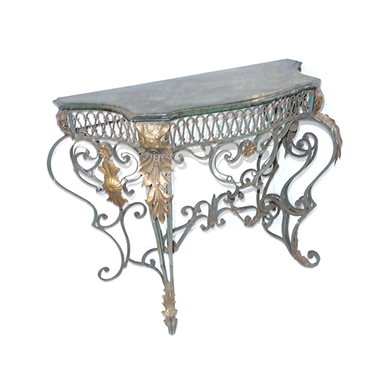 Italian Bronze and Patinated Metal Console Table