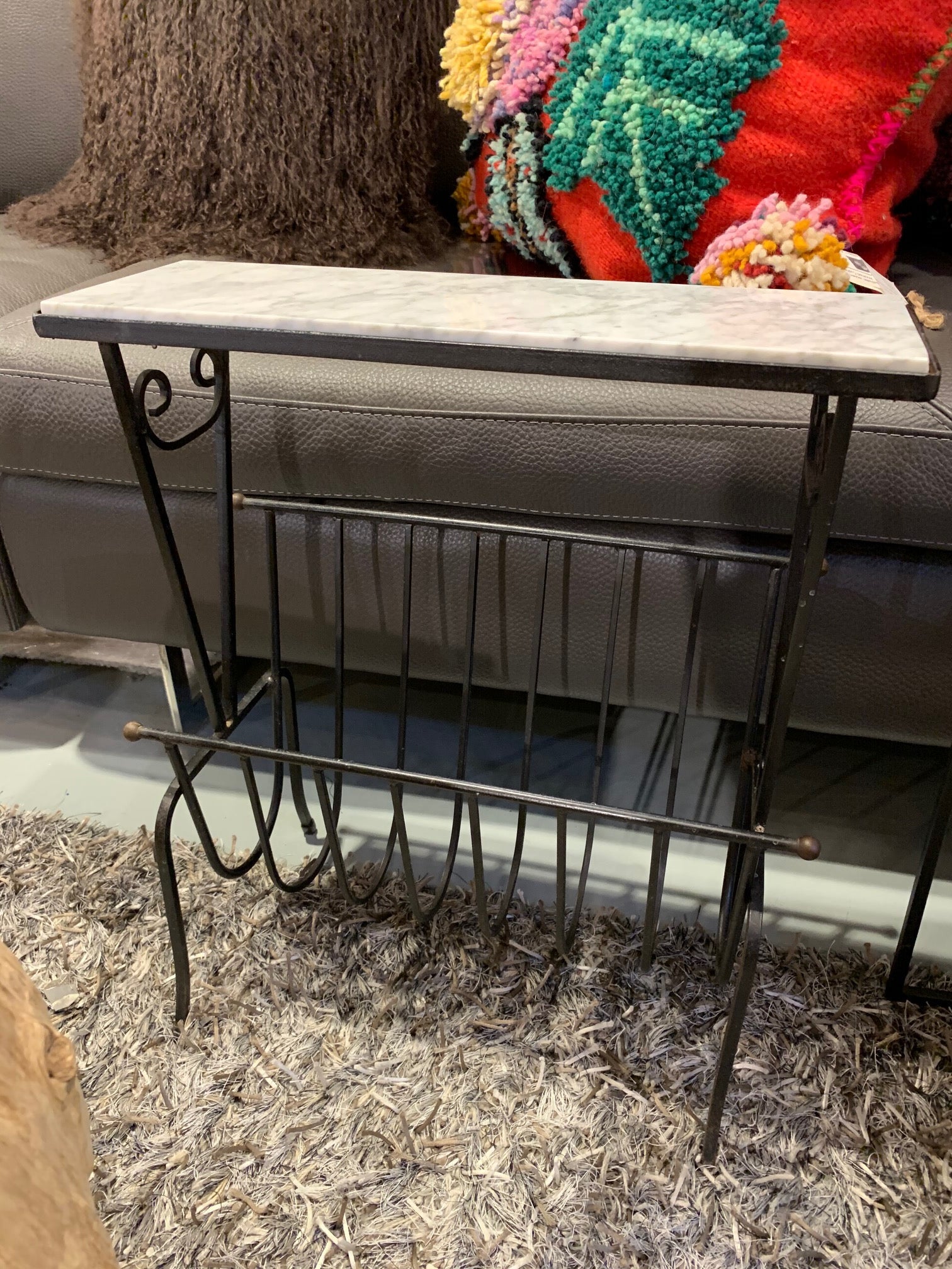 French Vintage and antique magazine rack,