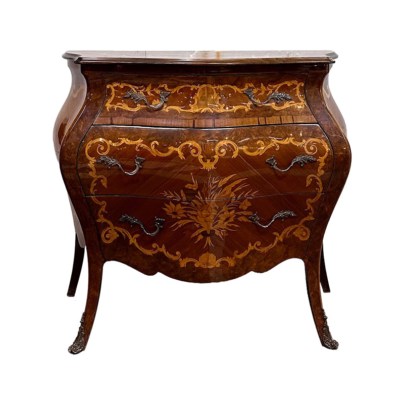 Marquetry bombe Commode
