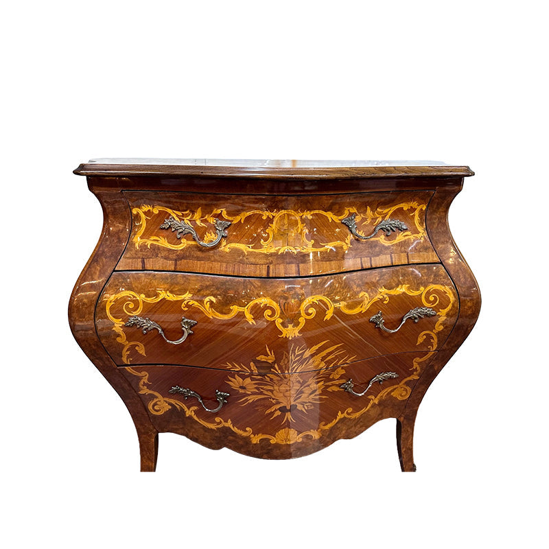 Marquetry bombe Commode