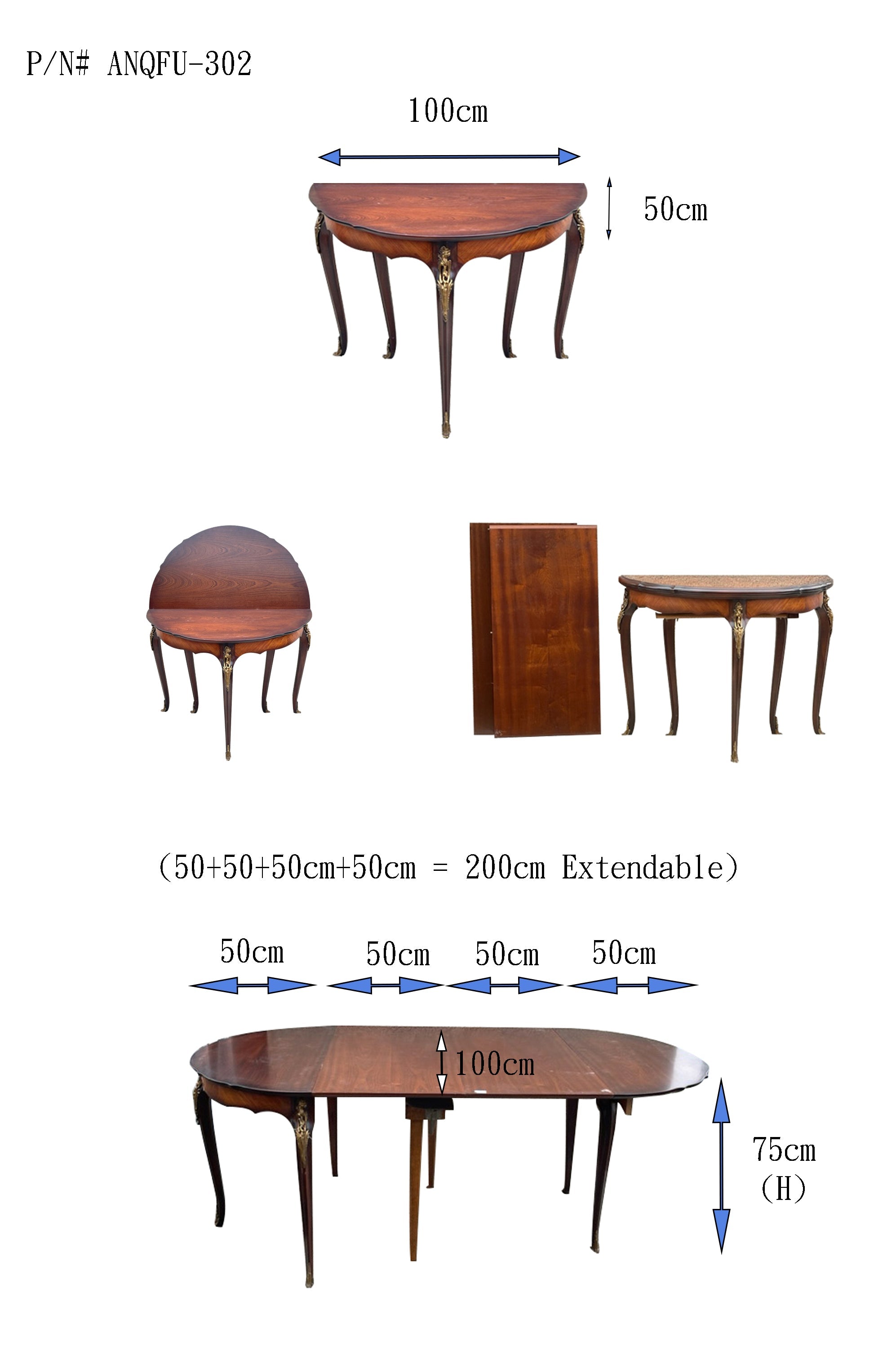 Demi-Lune Dining Table