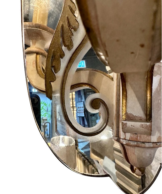 Eglomised Mirror w/2 Lights