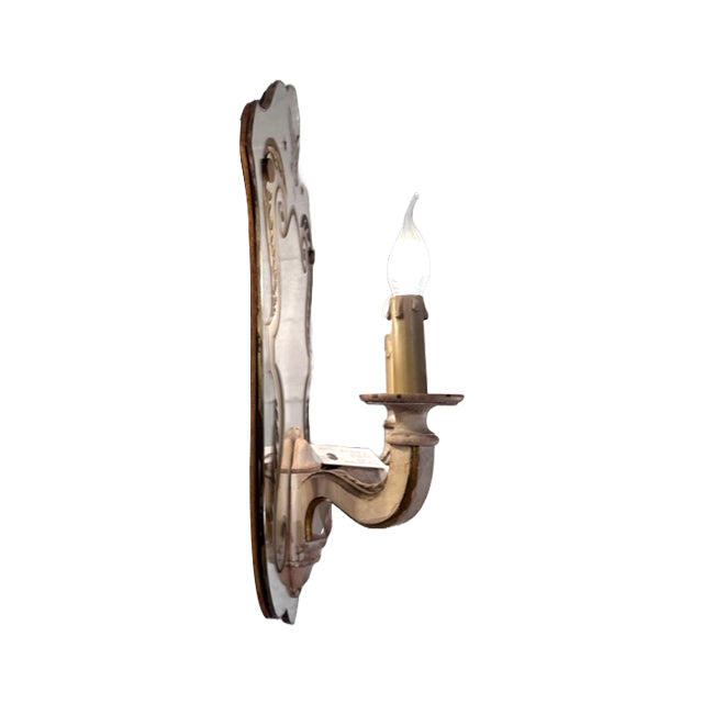 Eglomised Mirror w/2 Lights