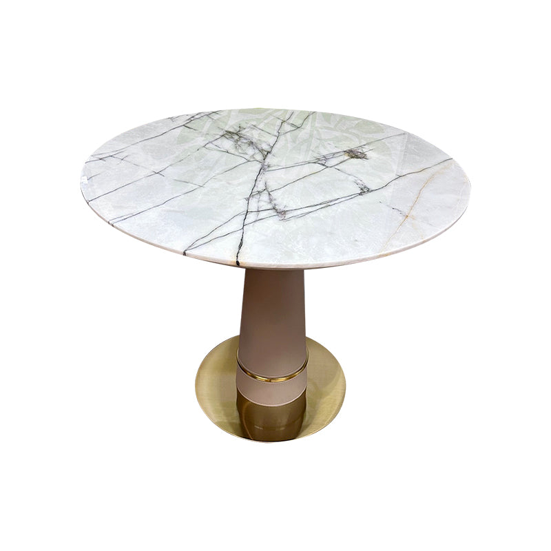 Glare Turkish Lilac marble round dining table