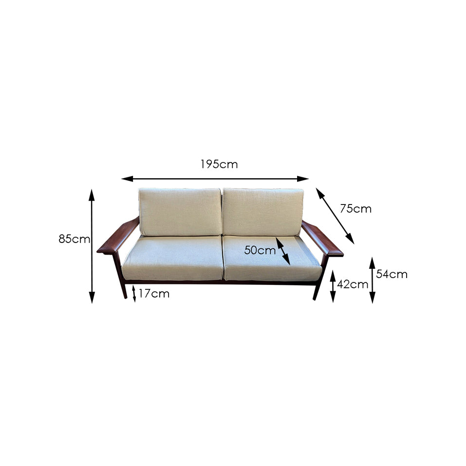 Dao walnut Sofa, 3 Seater