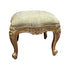 Stool Venus, Gold Leaf, Yellow Silk
