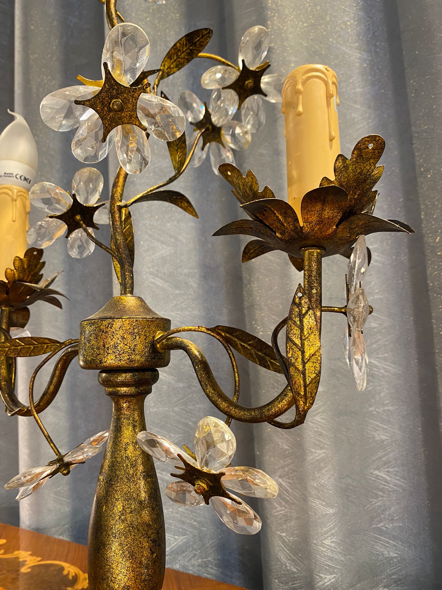 Crystal Flower Table Lamp