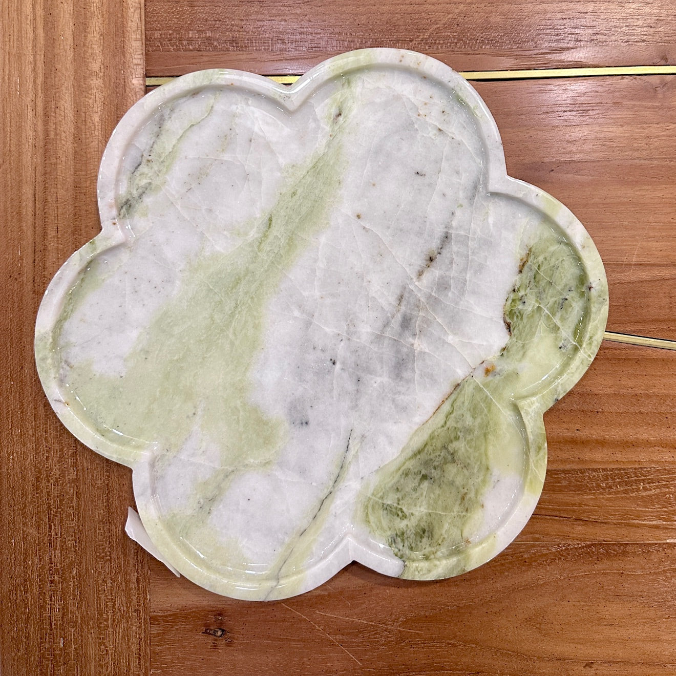 Marble tray petal flower