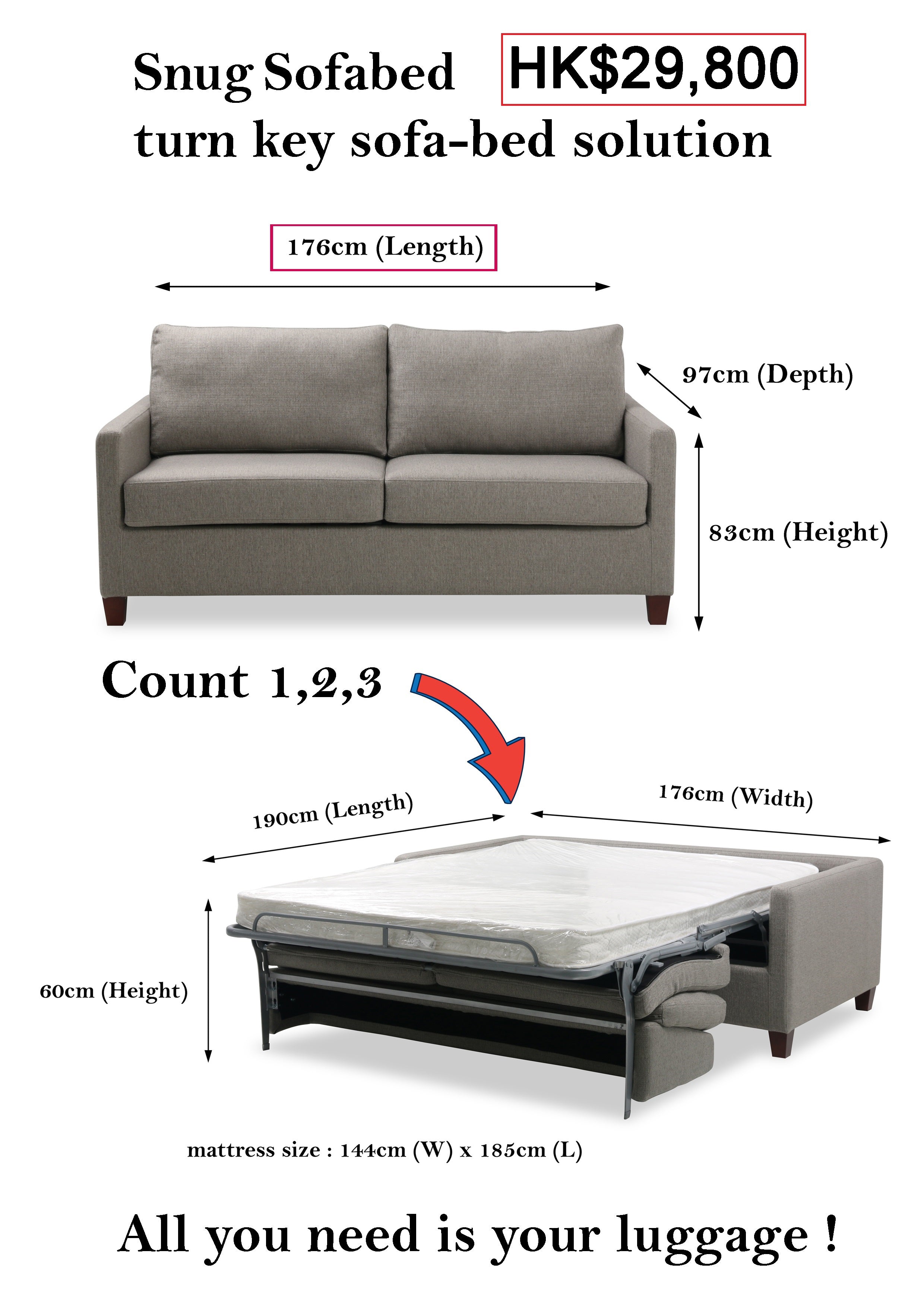 Snug Sofabed queen size