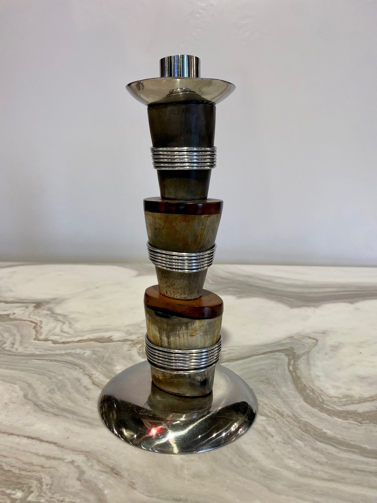 Cow Horn candle holder