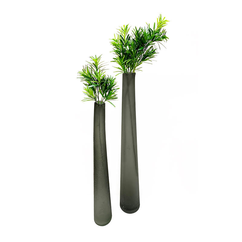 Neckvase glass grey