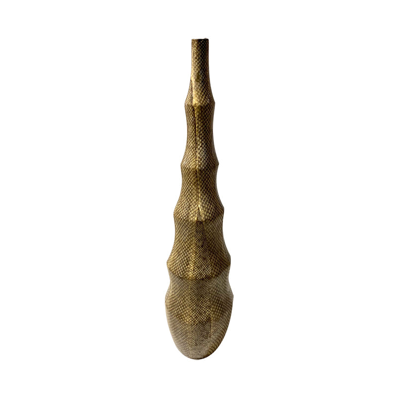 Colored animal skins vase