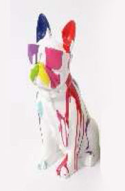 Trash Blanc Chien Lunettes 35 cm