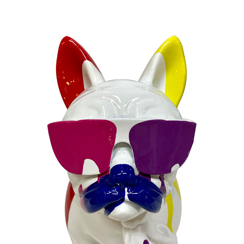 Trash Blanc Chien Lunettes 35 cm