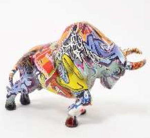 Street Art Taureau 34 cm