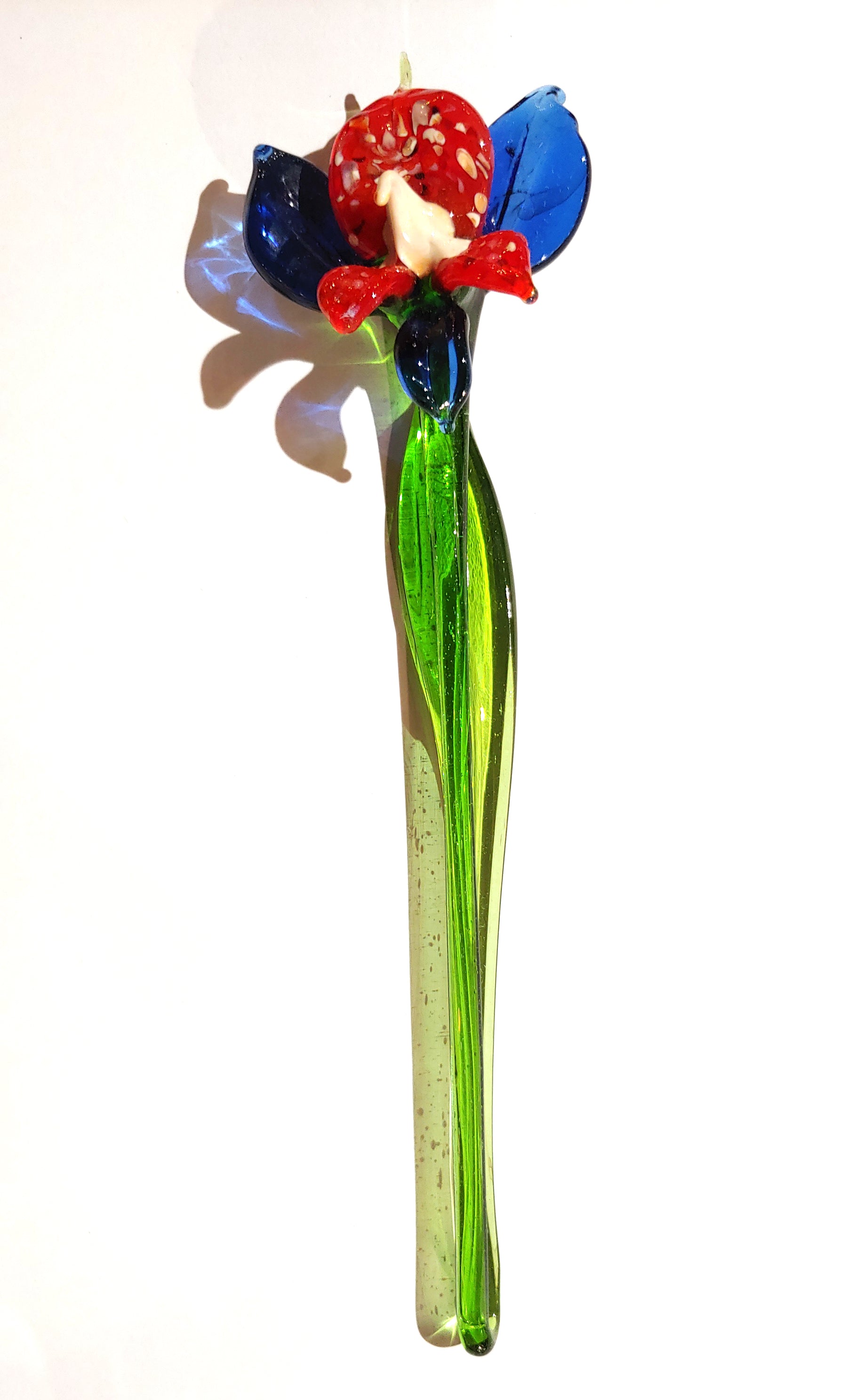 Glass Miltonia Orchid Flower Figurine