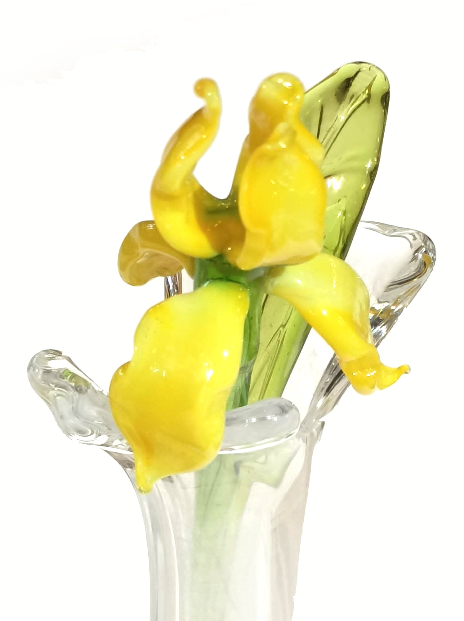 Murano Iris Flower Glass Figurine