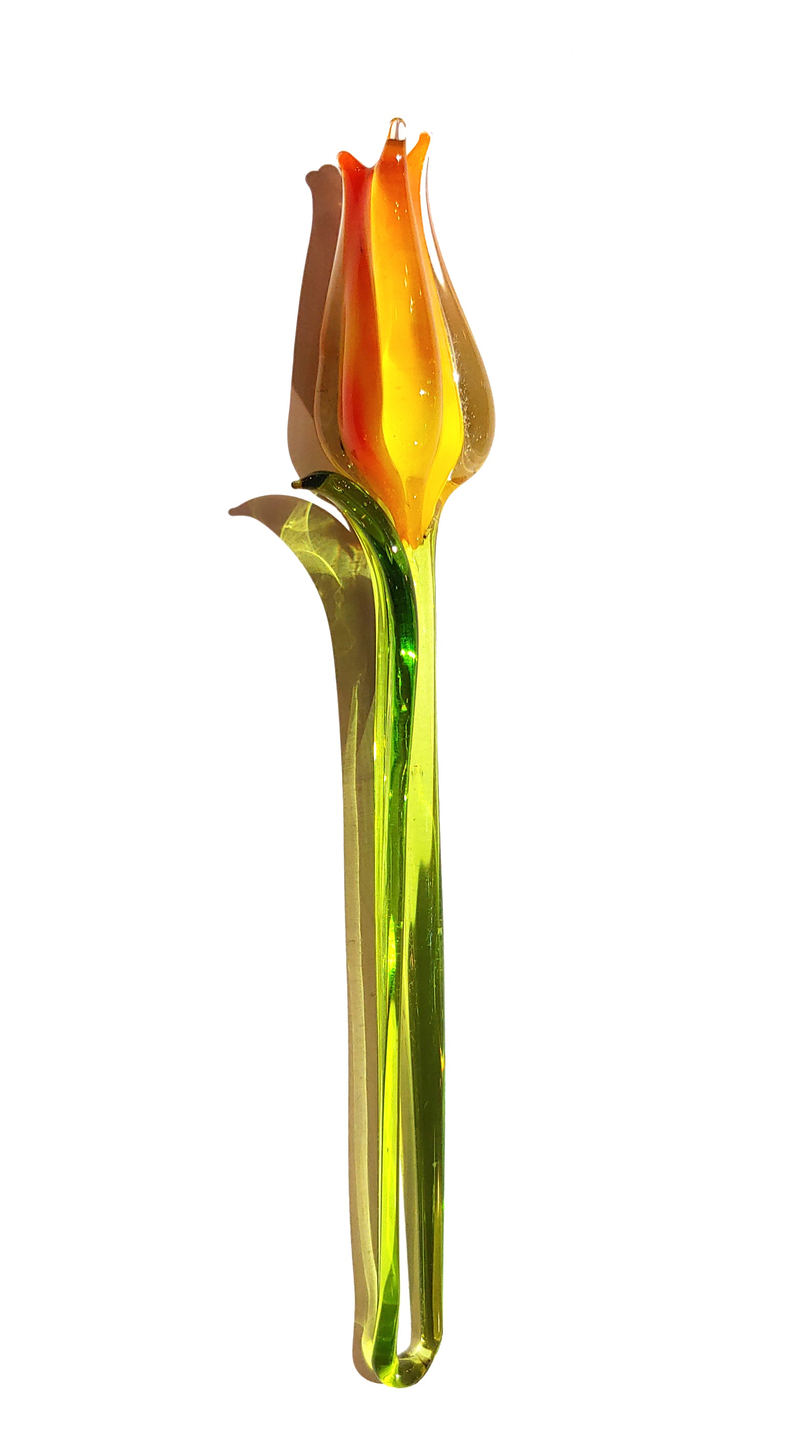 Glass Tulip Flower Figurine