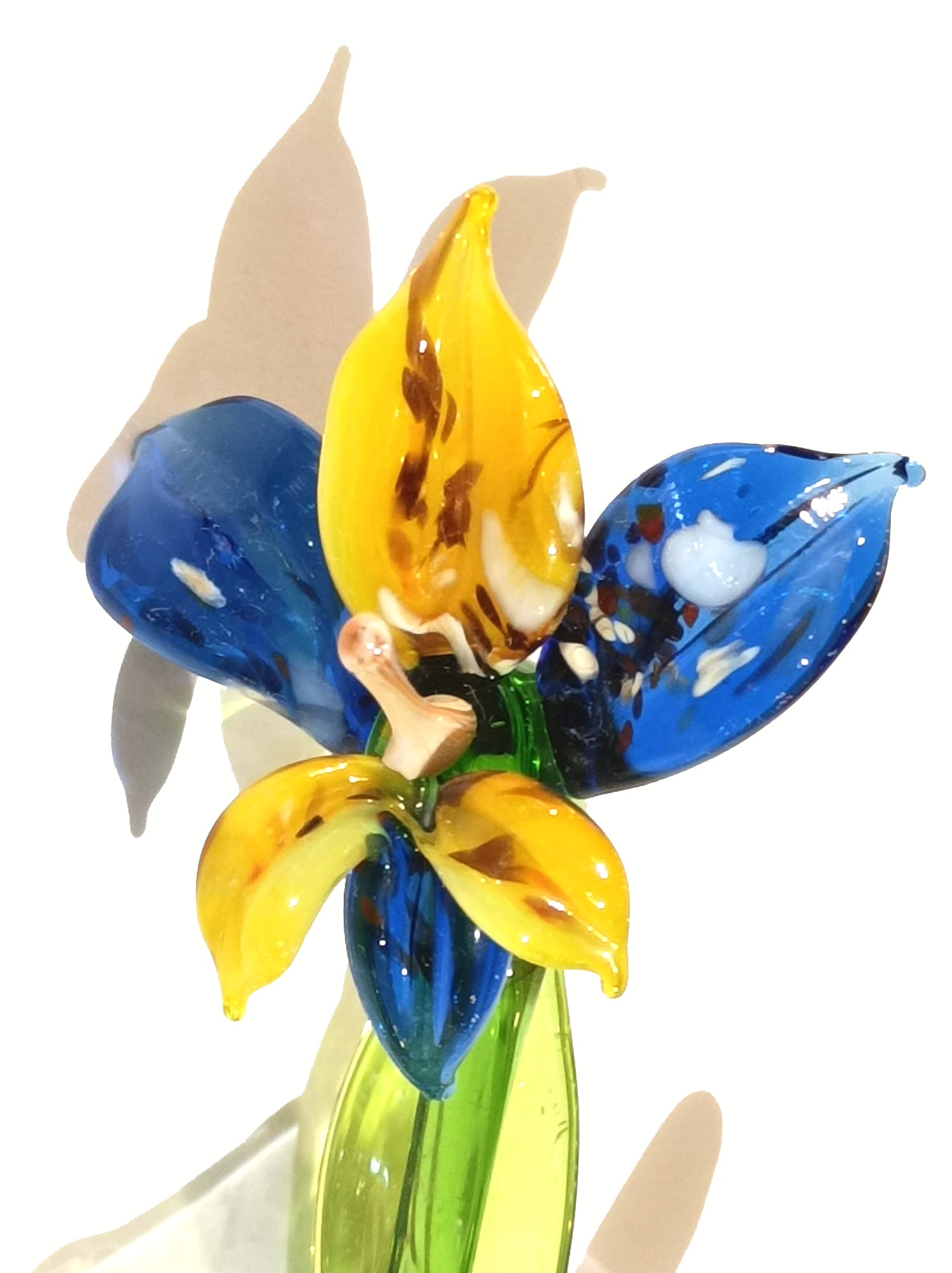Murano Orchid Flower Glass Figurine