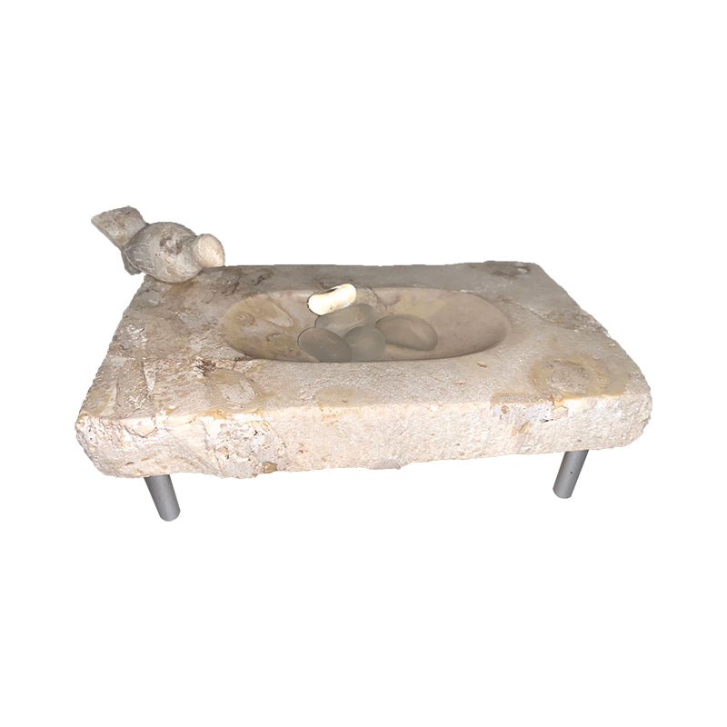 Elegant Bird Marble Soap Dish | Stylish Stone Soap Holder for Any Bath