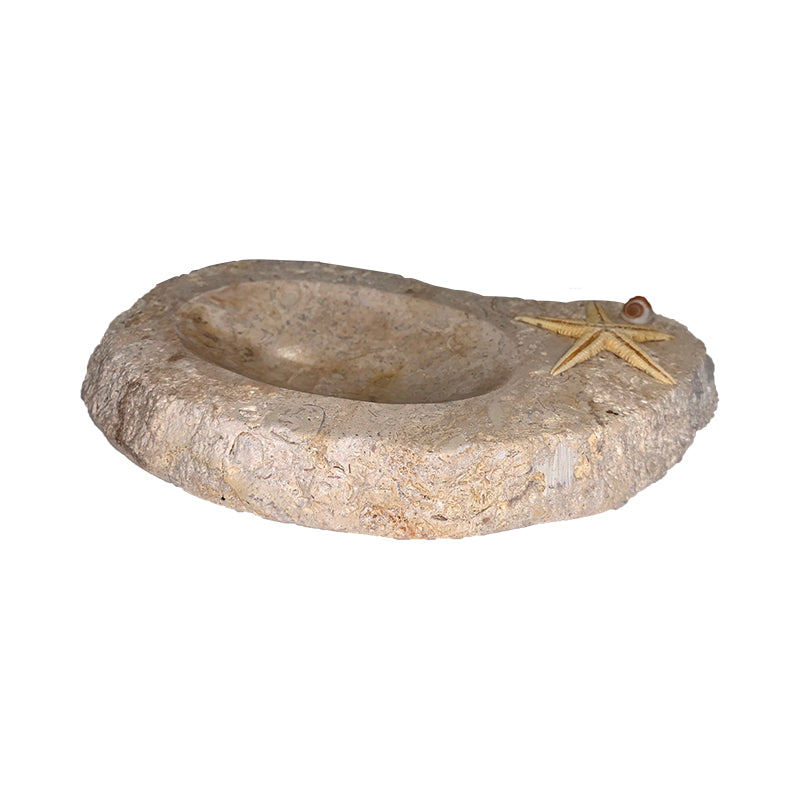 Star fish on marble soap dish