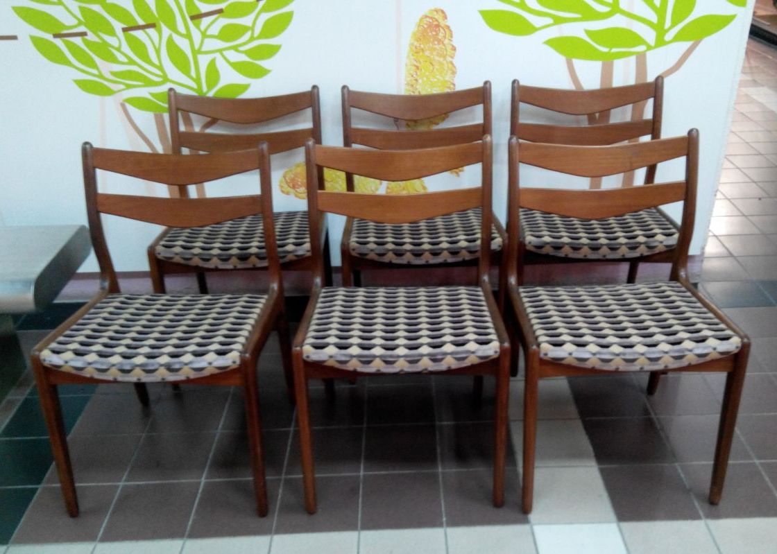 Chaise Scandinanvian 1960 SET OF 6