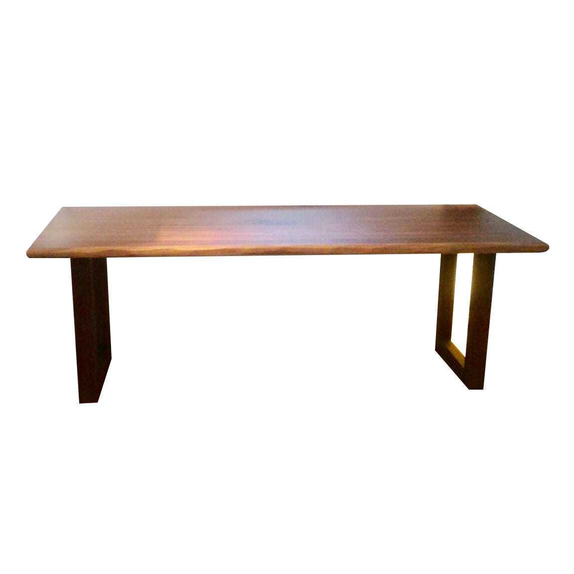 Simulating natural tree form, Live Edge Dining Table in solid walnut combines the beauty of natural wood and design elegance. The  beige outer edge contrasts the darker walnut grain table center forms its distinctive character.  The striking beauty in solid walnut pays homage to the timeless Scandinavian style.  Each table is unique.  4 size to choose.   Stain resistant, PU coating and long lasting patina..