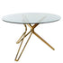 Table Round Gold & Glass
