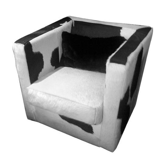 leisure armchair cowhide leather, modern minimalist