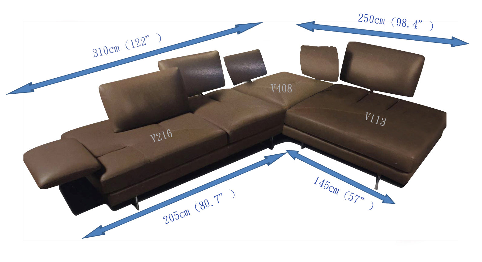 Alba Sofa- RHF Armchair Meridian- FB15114