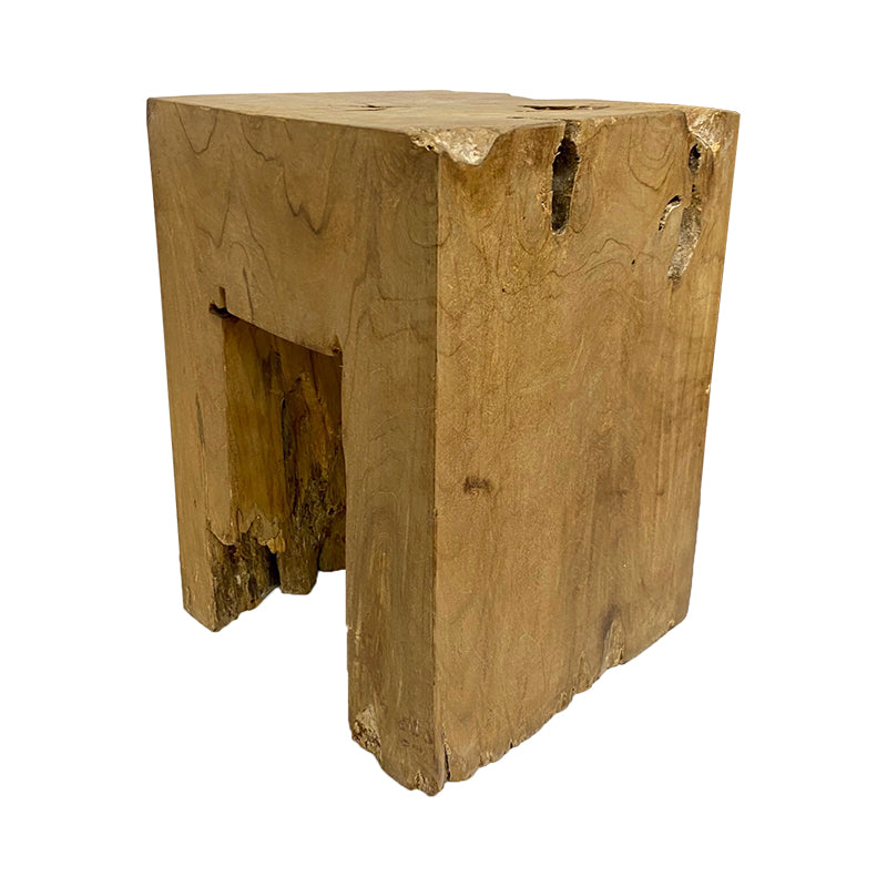 Buti square teak stool