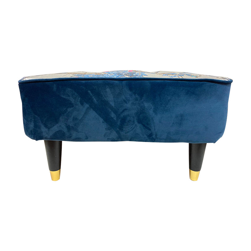 Blue forest ottoman