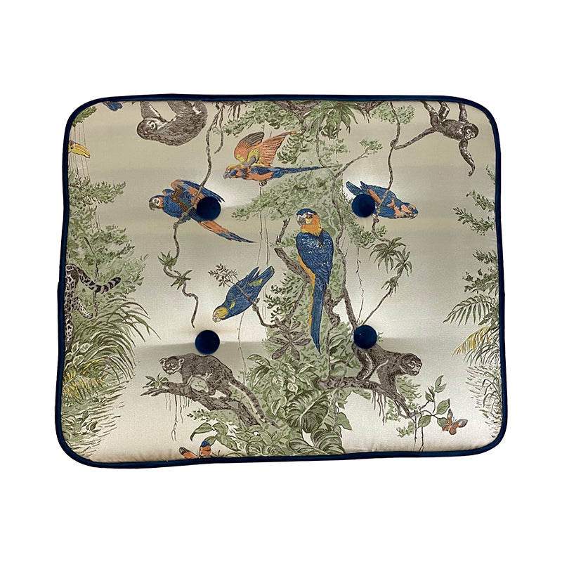 Blue forest ottoman