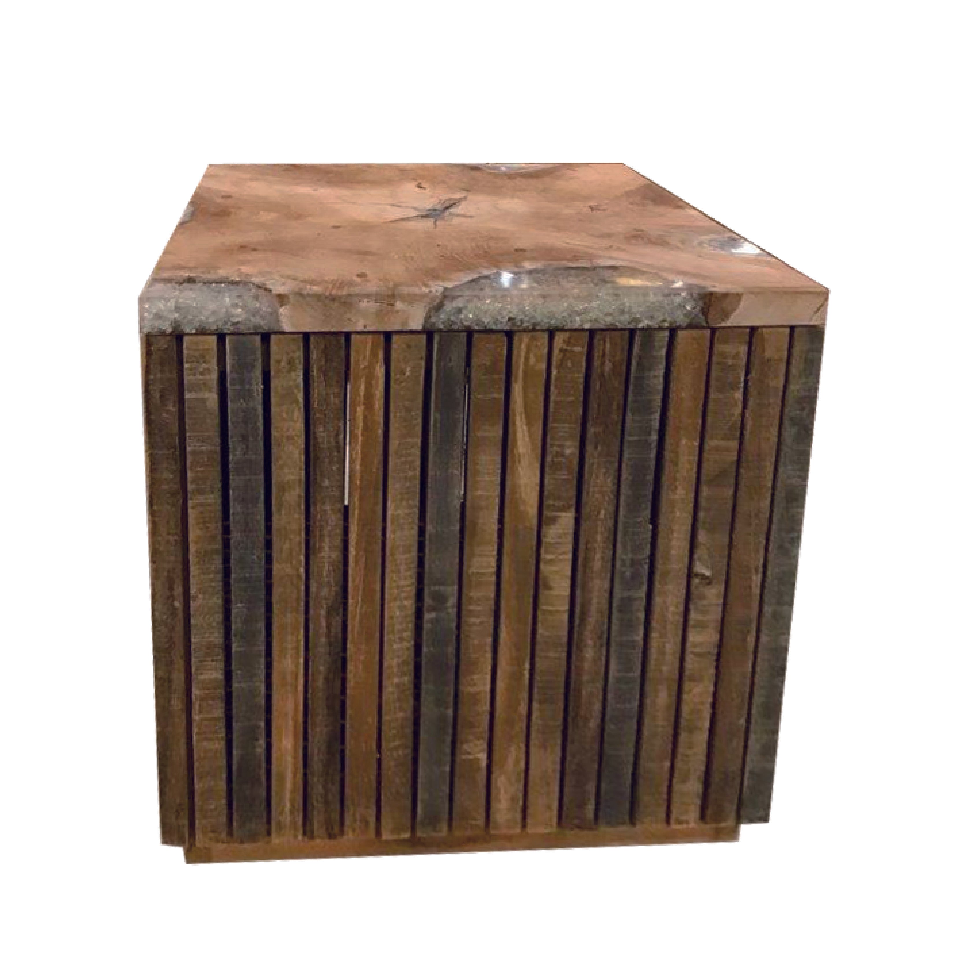 Eclipse Crystal teak stool