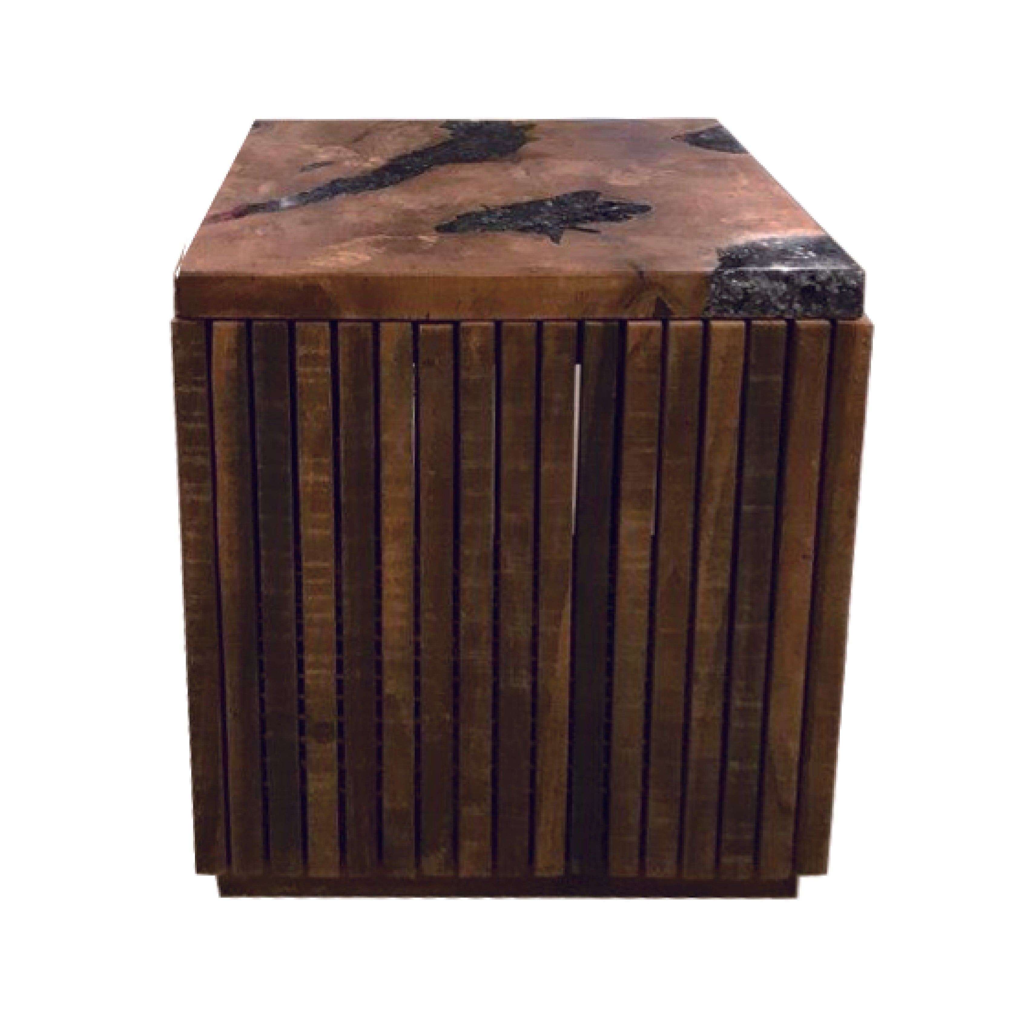 Eclipse Crystal teak stool