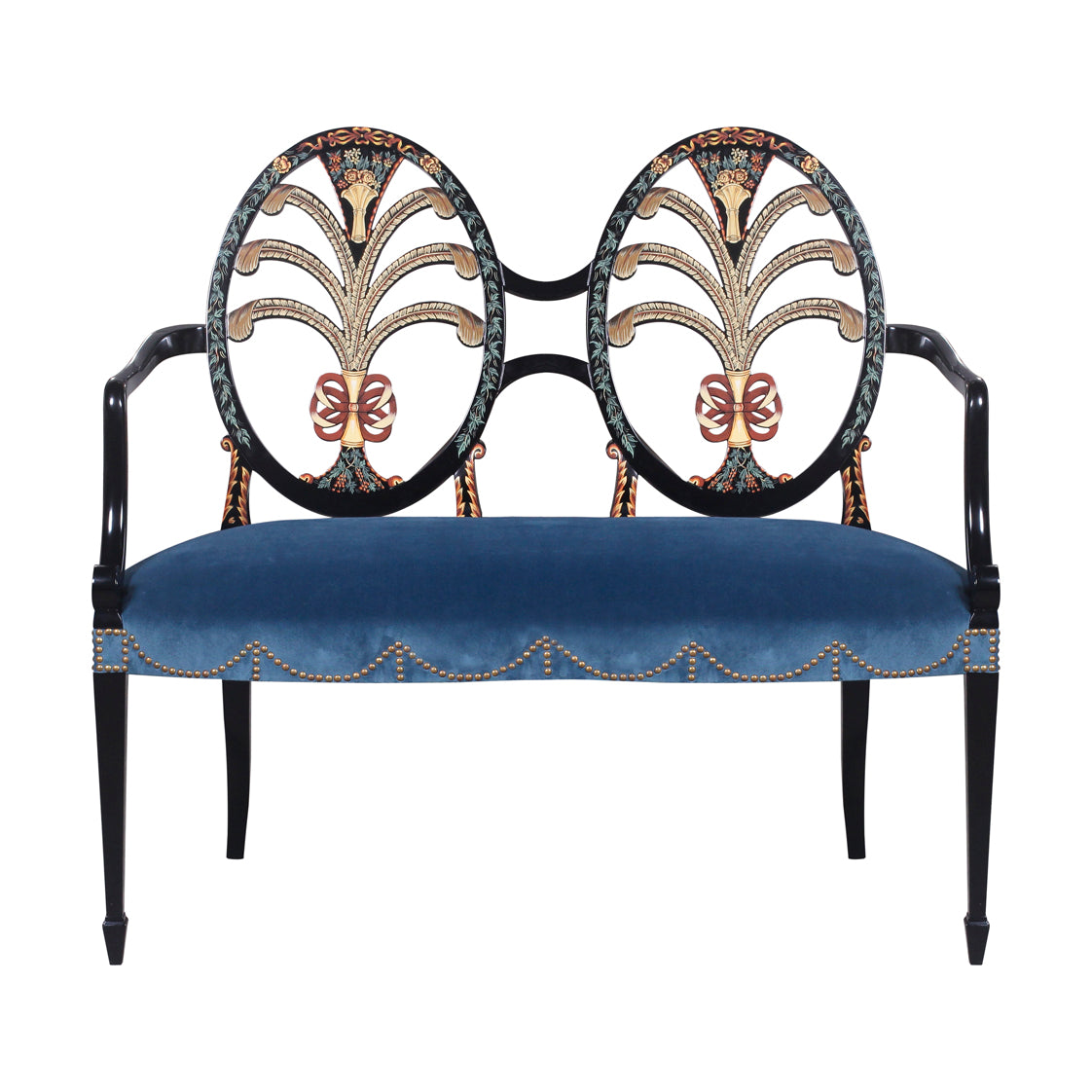 Two Seater Hepplewhite Oval Back