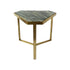 Jones Table in hexagon shape with marble top.