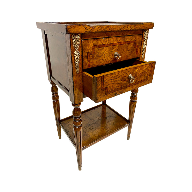 William Side Table Oak 2 Drawer