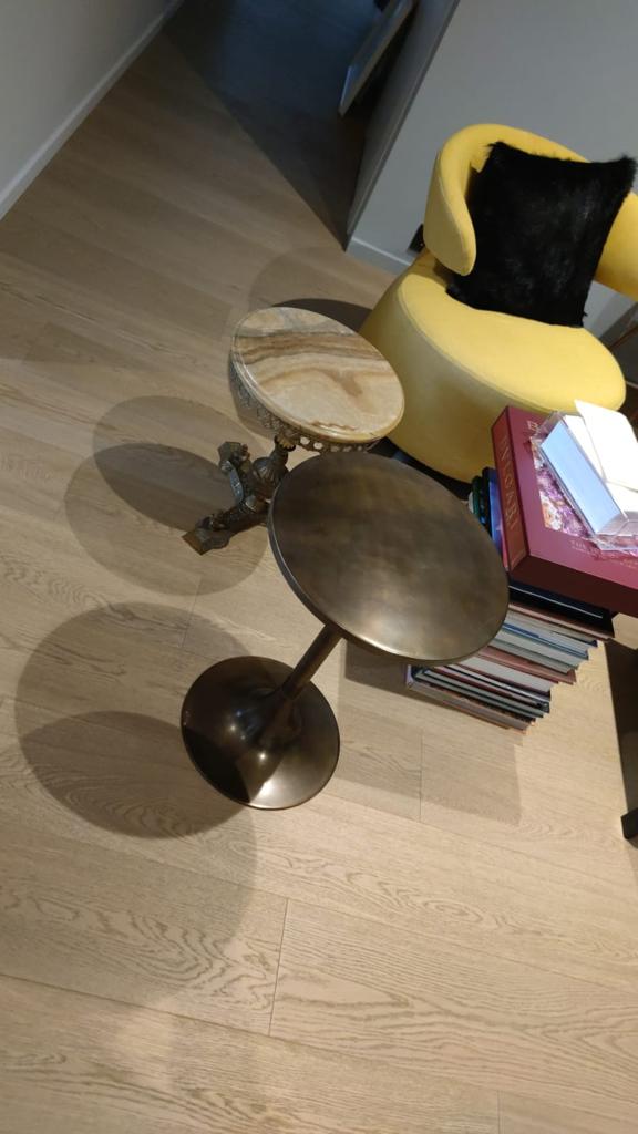 Happyvalley-Vintage marble  brass table