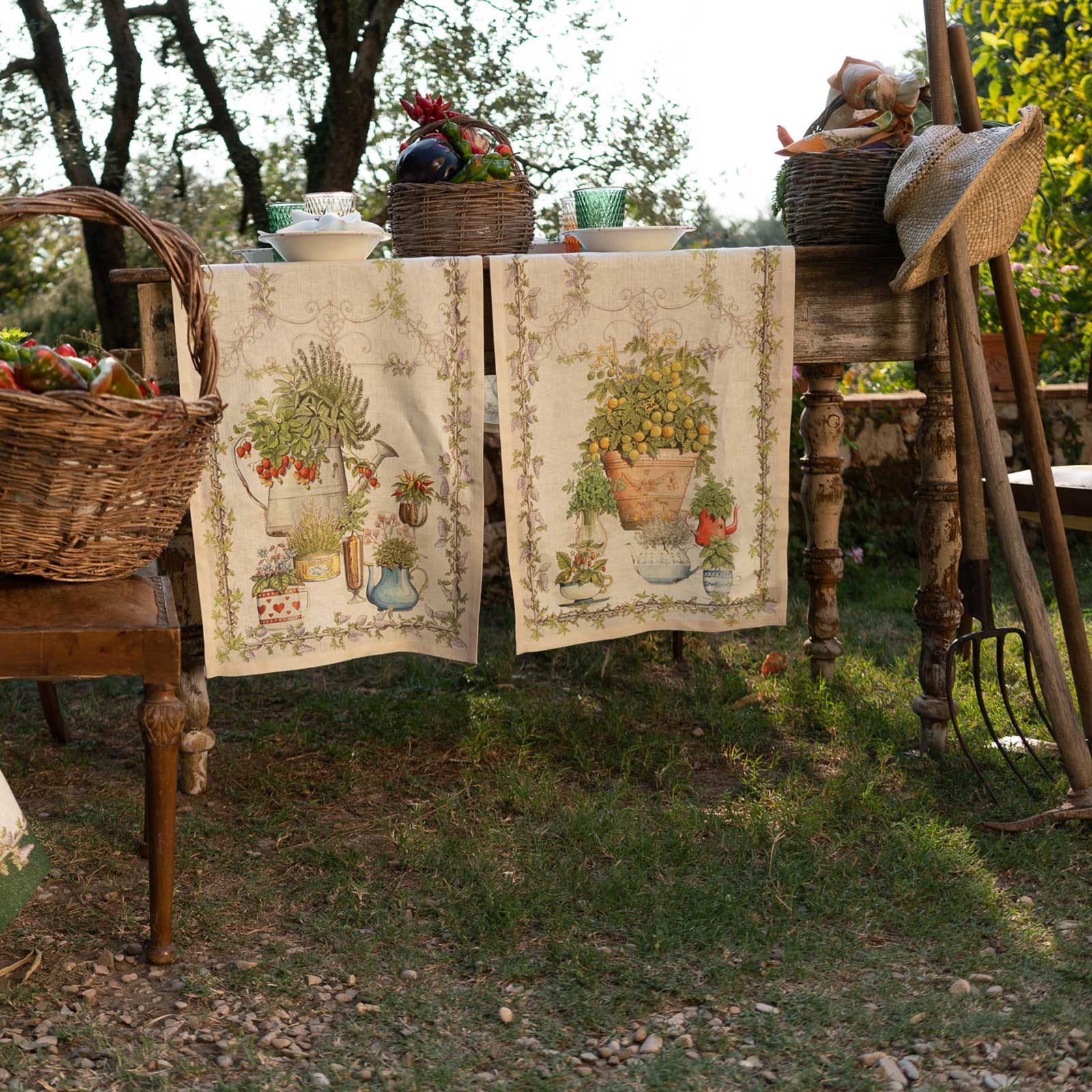 Italian Tablecloth, Balcon Potager